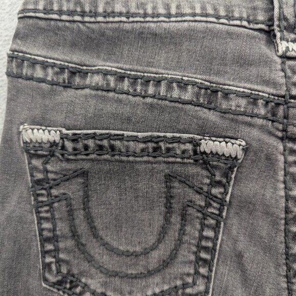 True Religion Jeans Womens 32 Gray Jennie Curvy Mid Rise Super Skinny Super T - Picture 10 of 16